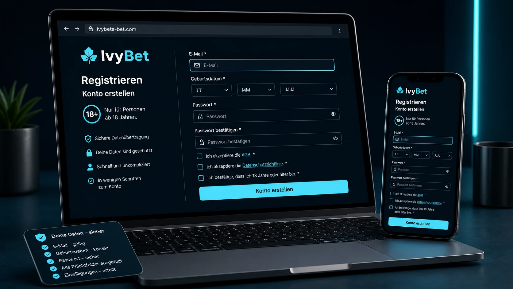 IvyBet Registrierung: Konto Schritt für Schritt erstellen